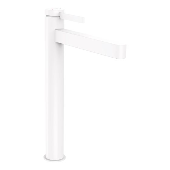 hansgrohe Finoris Waschtischmischer 260mm 5l/min Highriser mit Push-Open Garnitur, Mattweiß