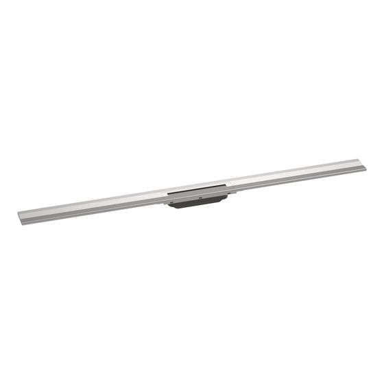 hansgrohe RainDrain Flex Fertigset Duschrinne 1200mm kürzbar, Edelstahl gebürstet zur Wandmontage