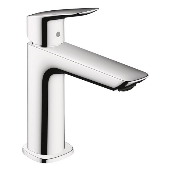 hansgrohe Logis Einhebel-Waschtischmischer 110mm 5l/min Fine Chrom mit Zugstangen-Garnitur