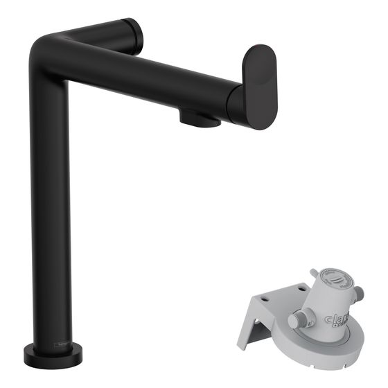 hansgrohe Aqittura FilterSystem M91, Einhebel-Küchenmischer 240mm 7l/min 1jet, Mattschwarz