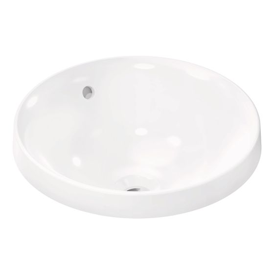 hansgrohe Xuniva S Einbauwaschtisch 400x400mm ohne Hahnloch mit Überlauf, SmartClean, Weiß