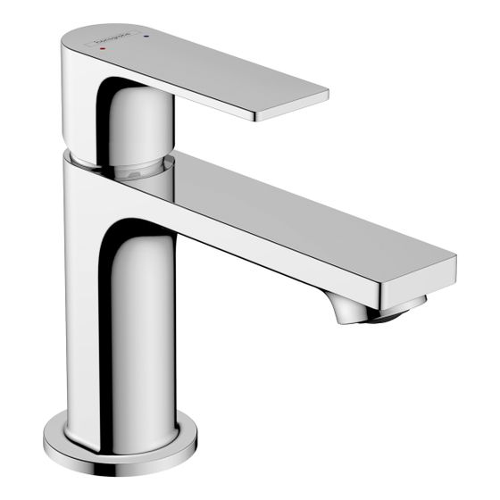 Hansgrohe Rebris E Einhebel-Waschtischmischer 80mm, mit Zugstangen-Ablaufgarnitur, Chrom