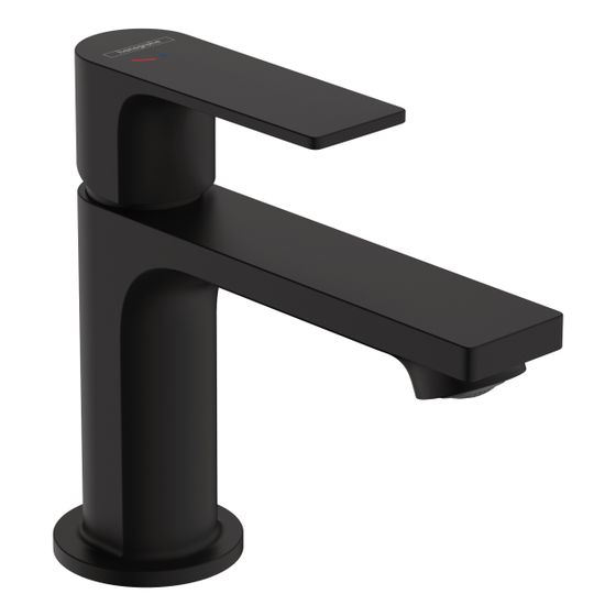 hansgrohe Rebris E Einhebel-Waschtischmischer 80mm 5l/min CoolStart, Mattschwarz ohne Garnitur