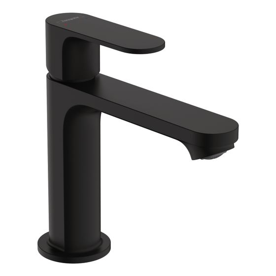 Hansgrohe Rebris S Einhebel-Waschtischmischer 110mm, mit Zugstangen-Ablaufgarnitur, Mattschwarz