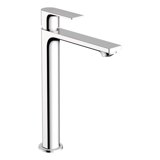 Hansgrohe Rebris E Einhebel-Waschtischmischer 240mm, CoolStart für Waschschüsseln ohne Ablaufgarnitur, Chrom