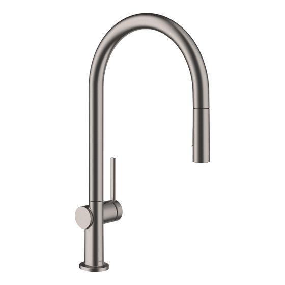 hansgrohe Talis M54, Einhebel-Küchenmischer 210mm 7l/min sBox, Schwarz/Chrom gebürstet, 2jet Ausziehbrause