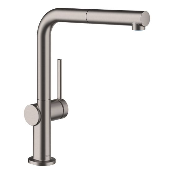 hansgrohe Talis M54, Einhebel-Küchenmischer 270mm 8l/min Schwarz/Chrom gebürstet, 1jet Ausziehauslauf