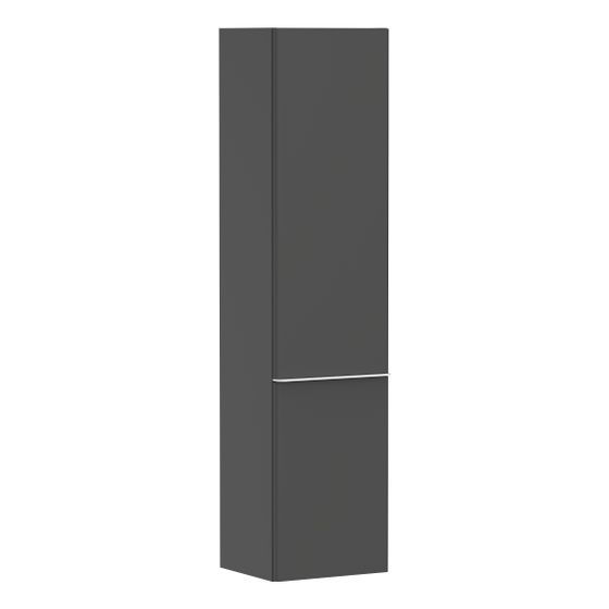 hansgrohe Xelu Q Hochschrank Diamantgrau Matt 400x350mm, Griff Mattweiß, Türanschlag links