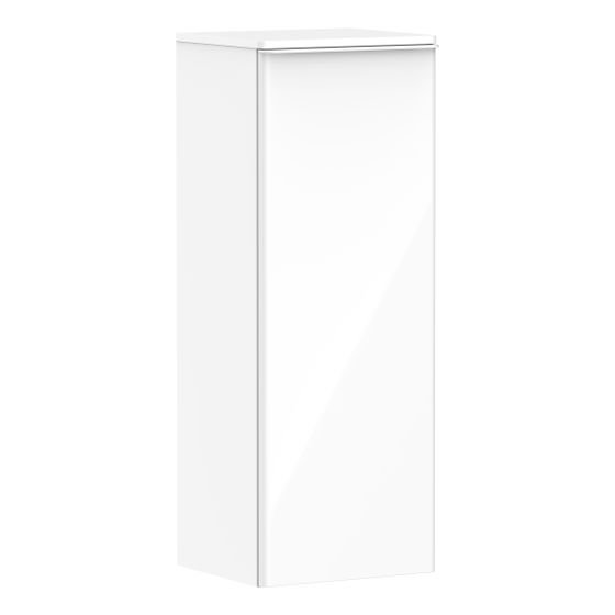 hansgrohe Xelu Q Halbhochschrank Weiß Hochglanz 400x350mm, Griff Mattweiß, Türanschlag links
