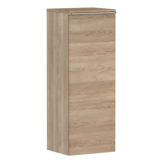 hansgrohe Xelu Q Halbhochschrank Eiche Natur 400x350mm, Griff Chrom, Türanschlag links