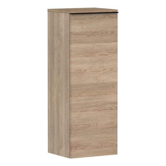 hansgrohe Xelu Q Halbhochschrank Eiche Natur 400x350mm, Griff Mattschwarz, Türanschlag links