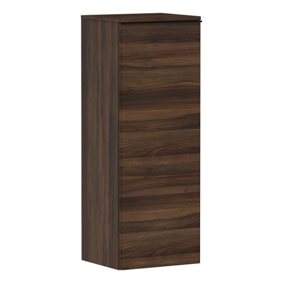 hansgrohe Xelu Q Halbhochschrank Nussbaum Dunkel 400x350mm, Griff Mattschwarz, Türanschlag links