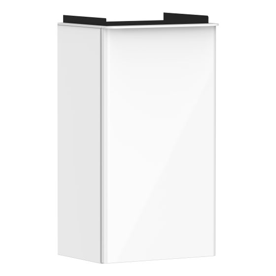 Hansgrohe Xelu Q Waschtischunterschrank Weiß Hochglanz 340x245mm, für Handwaschbecken, Türanschlag rechts, Griff Mattweiß