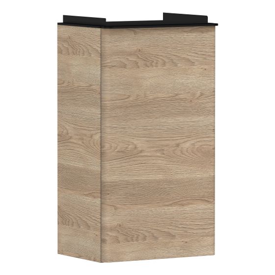 Hansgrohe Xelu Q Waschtischunterschrank Eiche Natur 340x245mm, für Handwaschbecken, Türanschlag rechts, Griff Mattschwarz