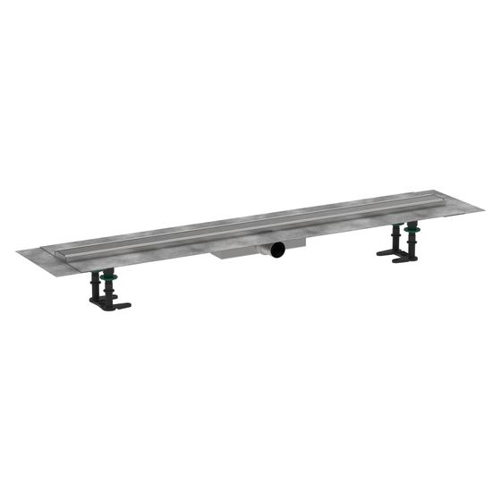 Hansgrohe RainDrain Compact Komplettset Duschrinne 1000mm, für flache Installation, Edelstahl gebürstet