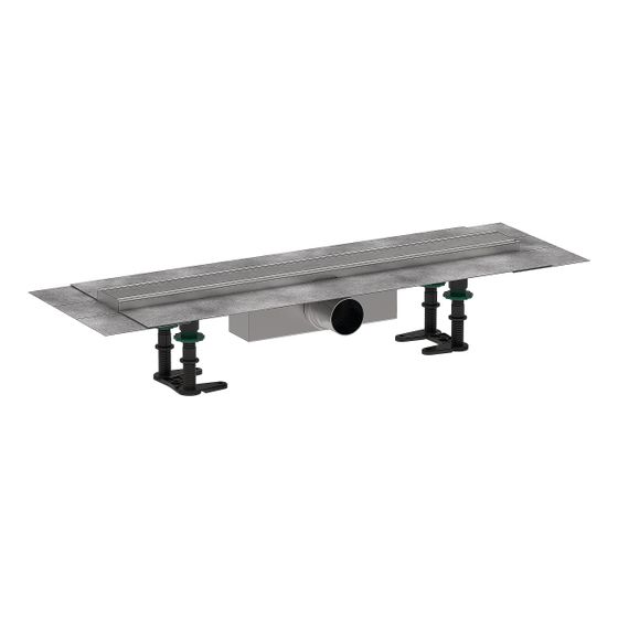 Hansgrohe RainDrain Compact Komplettset Duschrinne 600mm, für Standardinstallation, Edelstahl gebürstet