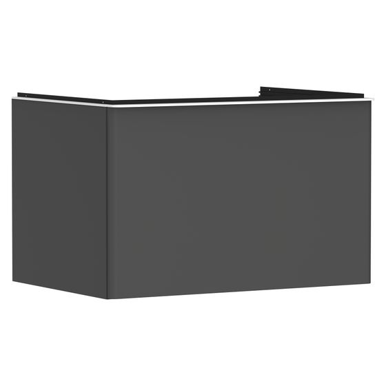 Hansgrohe Xelu Q Waschtischunterschrank Diamantgrau Matt 780x550mm, Griff Mattweiß mit 1 Schubkasten für Konsolen, AWT geschl.