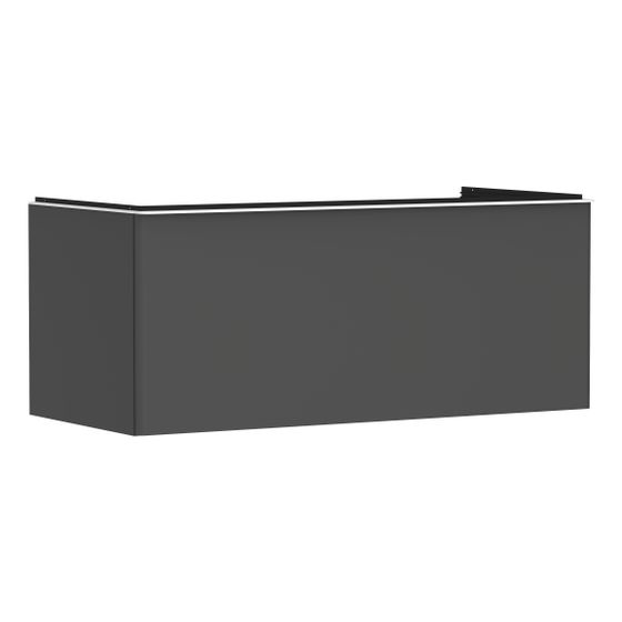 Hansgrohe Xelu Q Waschtischunterschrank Diamantgrau Matt 1180x550mm, Griff Mattweiß mit 1 Schubkasten für Konsolen, AWT geschl.
