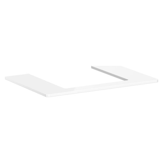 Hansgrohe Xelu Q Konsole 780x550mm, Ausschnitt mittig für Aufsatzwaschtisch geschliffen 500x480mm, Weiß Hochglanz