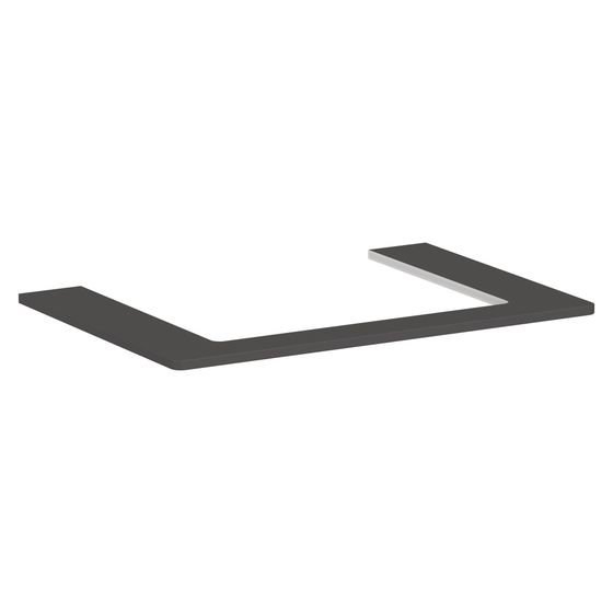 Hansgrohe Xelu Q Konsole 780x550mm, Ausschnitt mittig für Aufsatzwaschtisch geschliffen 600x480mm, Diamantgrau Matt