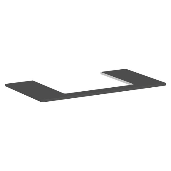 Hansgrohe Xelu Q Konsole 980x550mm, Ausschnitt mittig für Aufsatzwaschtisch geschliffen 600x480mm, Diamantgrau Matt