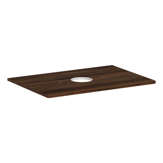 Hansgrohe Xelu Q Konsole 780x550mm, Ausschnitt mittig für Aufsatzwaschtisch ohne Hahnloch, Nussbaum Dunkel