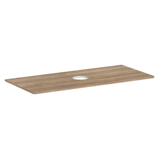 Hansgrohe Xelu Q Konsole 1180x550mm, Ausschnitt mittig für Aufsatzwaschtisch ohne Hahnloch, Eiche Natur