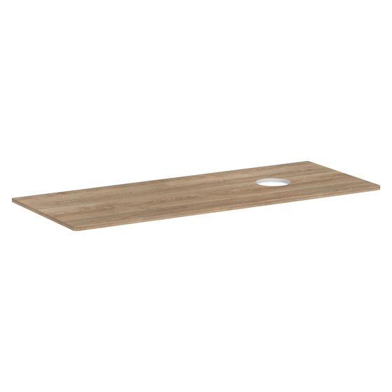 Hansgrohe Xelu Q Konsole 1360x550mm, Ausschnitt rechts für Aufsatzwaschtisch ohne Hahnloch, Eiche Natur