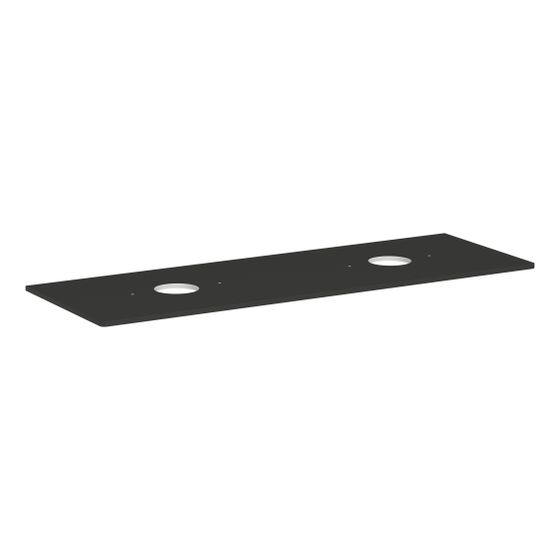 hansgrohe Xelu Q Konsole 1560x550mm Diamantgrau Matt, 2 Ausschnitten für Aufsatzwaschtisch ohne Hahnloch