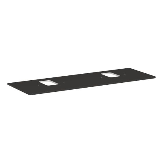hansgrohe Xelu Q Konsole 1560x550mm Diamantgrau Matt, 2 Ausschnitten für Aufsatzwaschtisch mit Hahnloch
