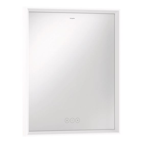 hansgrohe Xarita E Spiegel mit LED-Beleuchtung 600x700x50mm kapazitiver Berührungssensor, Mattweiß