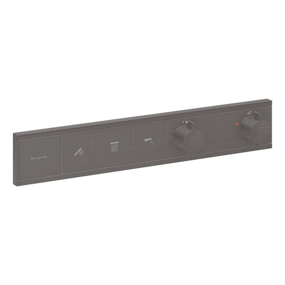hansgrohe RainSelect Thermostat Unterputz für 3 Verbraucher, Schwarz/Chrom gebürstet