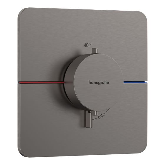 hansgrohe Shower Select Comfort Q Thermostat Unterputz, Schwarz/Chrom gebürstet für 1 Verbraucher 34,8l/min