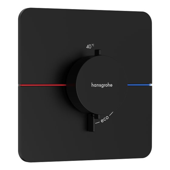 hansgrohe Shower Select Comfort Q Thermostat Unterputz, Mattschwarz für 1 Verbraucher 34,8l/min