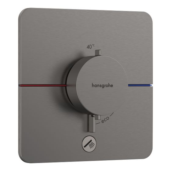 hansgrohe Shower Select Comfort Q Thermostat Unterputz Schwarz/Chrom gebürstet für 1 Verbraucher 1 zusätzlicher Abgang 32,8l/min