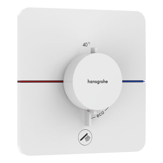 Hansgrohe ShowerSelect Comfort Q Thermostat Unterputz, 32,8l/min, für 1 Verbraucher, einen zusätzlichen Abgang, Mattweiß