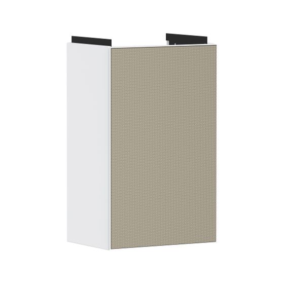 hansgrohe Xevolos E Waschtischunterschrank Mattweiß 340x245mm Front Bronze Struktur für Handwaschbecken, Türanschlag links