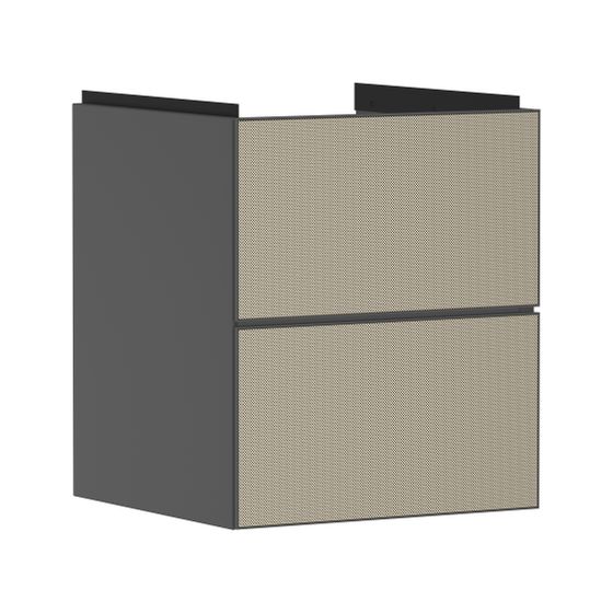 Hansgrohe Xevolos E Waschtischunterschrank Schiefergrau Matt 480x475mm, 2 SK für HWB, Front Bronze Struktur