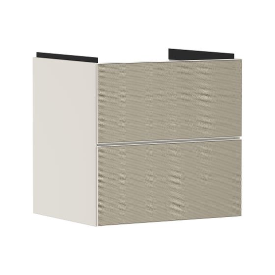 Hansgrohe Xevolos E Waschtischunterschrank Sandbeige Matt 580x475mm, 2 SK für Waschtisch, Front Bronze Struktur