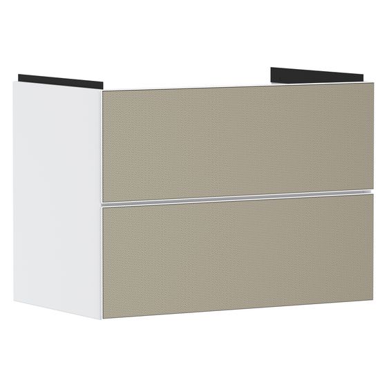 Hansgrohe Xevolos E Waschtischunterschrank Mattweiß 780x475mm, 2 SK für Waschtisch, Front Bronze Struktur