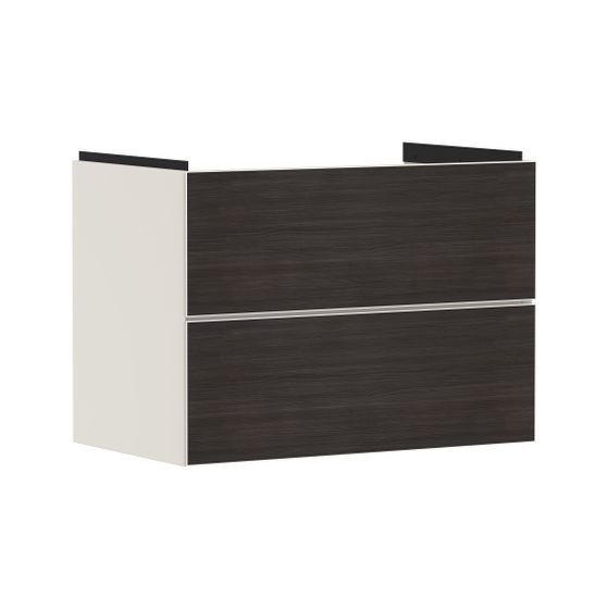 hansgrohe Xevolos E Waschtischunterschrank, Set Sandbeige Matt 780x475mm Front Eiche Dunkel mit 2 Schubk. für Waschtisch