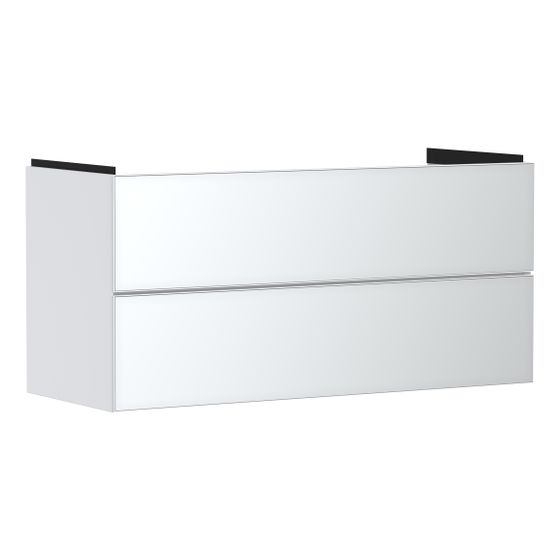 Hansgrohe Xevolos E Waschtischunterschrank Mattweiß 1180x475mm, 2 SK für Waschtisch, Front Weiß Metallic