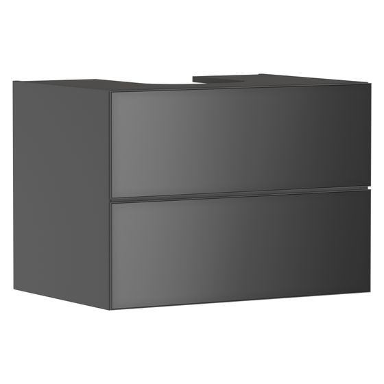 Hansgrohe Xevolos E Waschtischunterschrank Schiefergrau Matt 780x550mm, 2 SK für Konsole, mittig, Front Schiefergrau Metallic