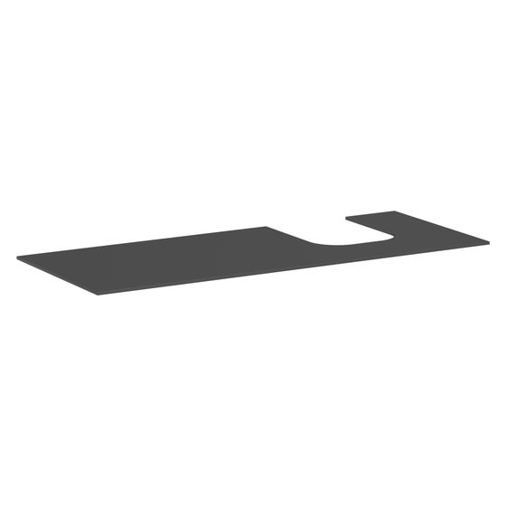 Hansgrohe Xevolos E Konsole 1370x550mm, Ausschnitt rechts für Aufsatzwaschtisch geschliffen, Schiefergrau Matt