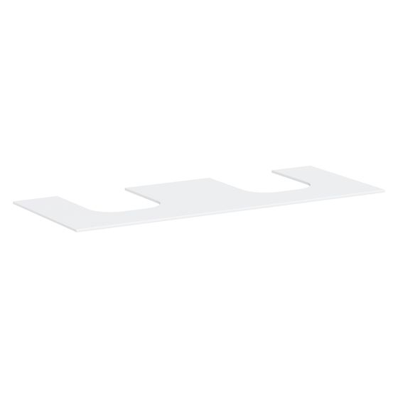 Hansgrohe Xevolos E Konsole 1370x550mm, 2 Ausschnitte für Aufsatzwaschtisch geschliffen, Mattweiß