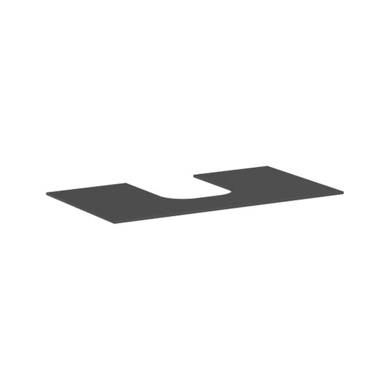 Hansgrohe Xevolos E Konsole 980x550mm, Ausschnitt mittig für Aufsatzwaschtisch geschliffen, Schiefergrau Matt
