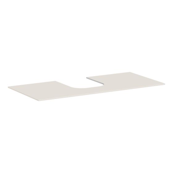 Hansgrohe Xevolos E Konsole 1180x550mm, Ausschnitt mittig für Aufsatzwaschtisch geschliffen, Sandbeige Matt