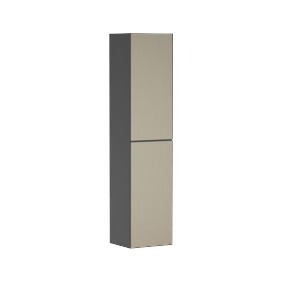 hansgrohe Xevolos E Hochschrank Schiefergrau Matt 400x360mm Front Bronze Struktur, Türanschlag links