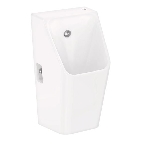 hansgrohe EluPura Original Q Urinal 600x300mm mit Zulauf von hinten, SmartClean, Weiß, Ablauf nach unten/hinten spülrandlos