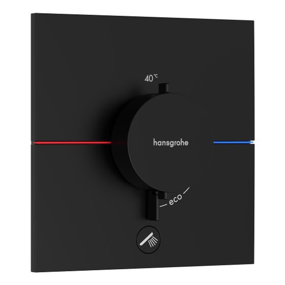 Hansgrohe ShowerSelect Comfort E Thermostat Unterputz, 32,8l/min, für 1 Verbraucher, einen zusätzlichen Abgang, Mattschwarz